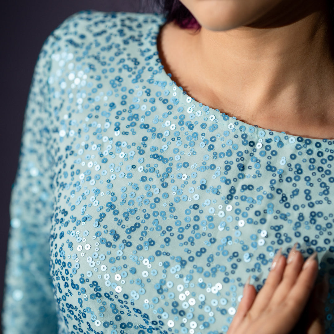 Blue Shimmer Dress