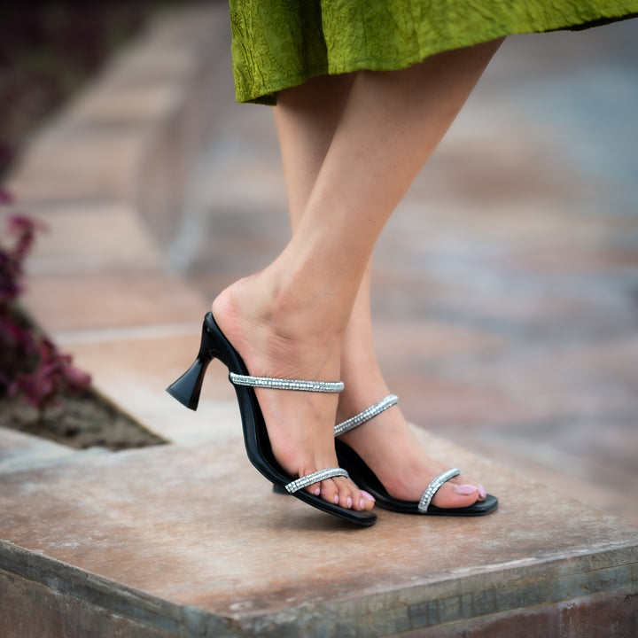 Embellished Heels - Black